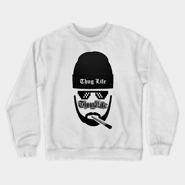 Thug Life Crewneck Sweatshirt by aissam96